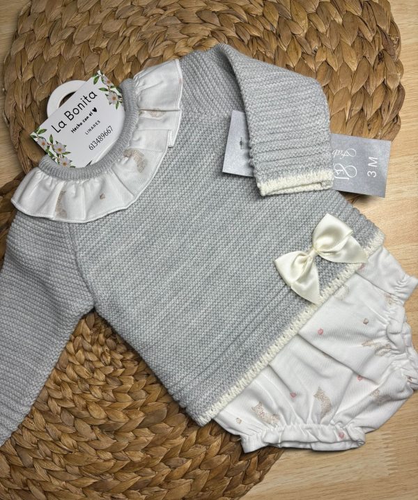 Conjunto ranita zorros - Gris