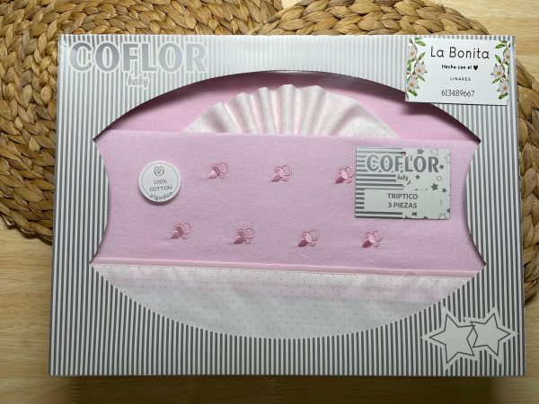 FRANELA CUNA - Chupetes Rosa