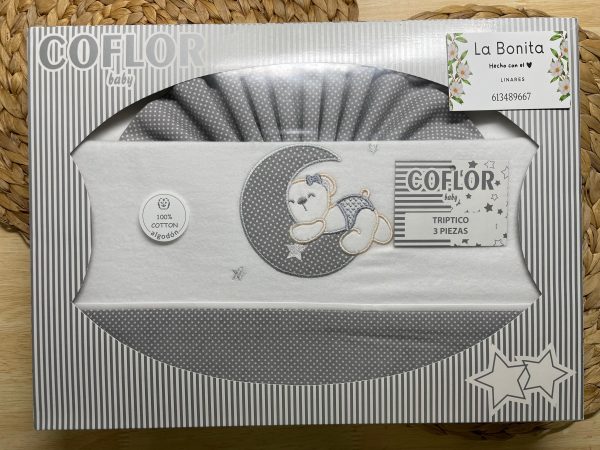 FRANELA MINICUNA - Osito Luna Gris