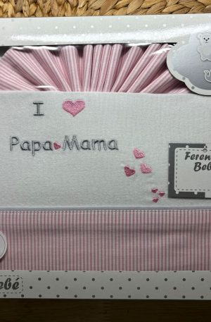 FRANELA CUNA - Papá y Mamá Rosa