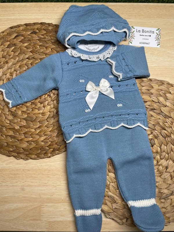 Tres piezas lazo - Azul - Talla 0