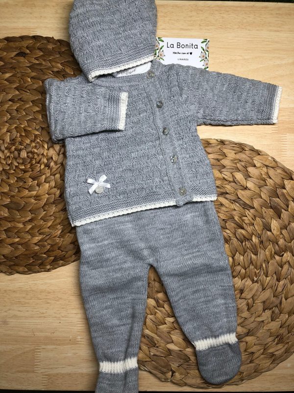 Tres piezas lazo - Gris - Talla 0
