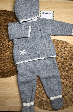 Tres piezas lazo - Gris - Talla 0