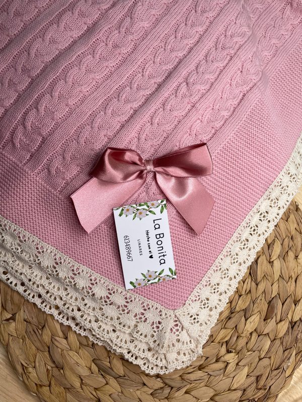 Toca de puntilla Rosa Nude