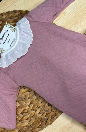 Pelele con Encaje - Rosa