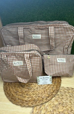 Bolsos maternidad/carro - Vichy Marrón