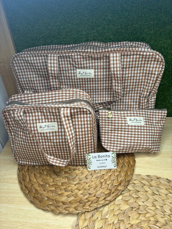Bolsos maternidad/carro - Vichy Marrón
