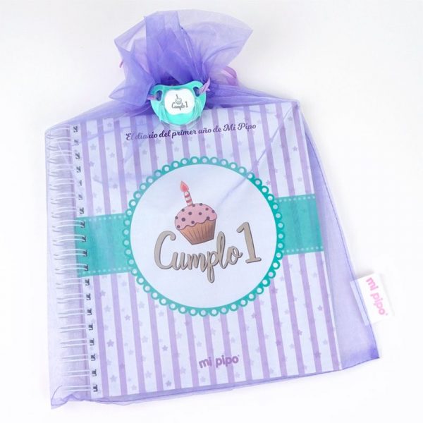 Cumplo 1, el Diario del primer año de Mi Pipo con chupete de regalo