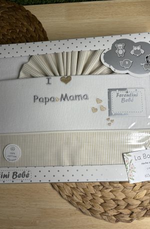 FRANELA CUNA - Papá y Mamá Beige
