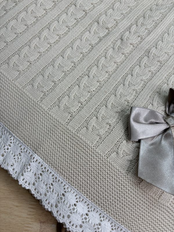 Toca Beige con Puntilla - Imagen 3