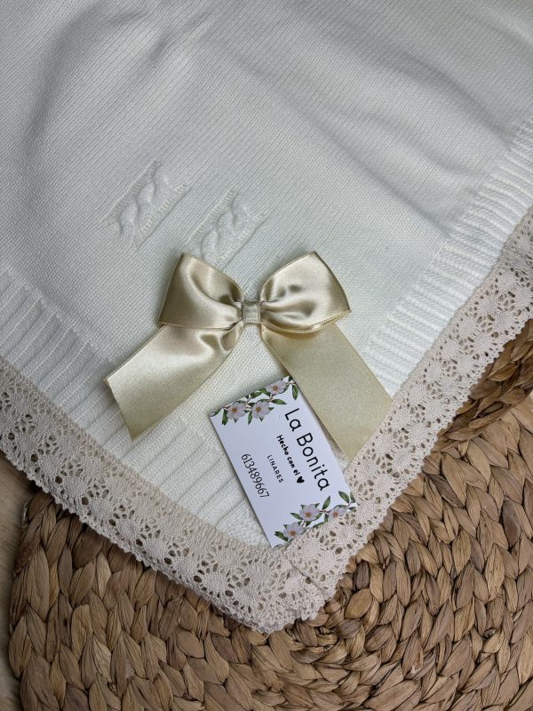 Toca Hueso Puntilla Beige - Imagen 2