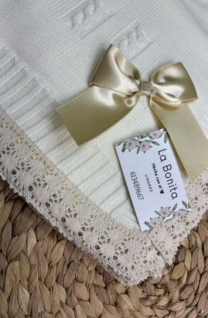 Toca Hueso Puntilla Beige