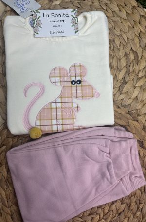 Conjunto Ratón Rosa