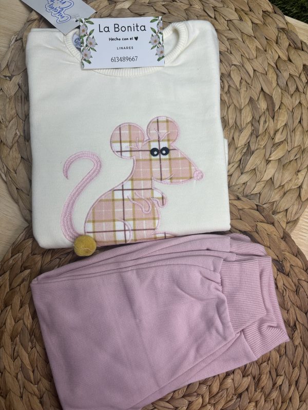 Conjunto Ratón Rosa