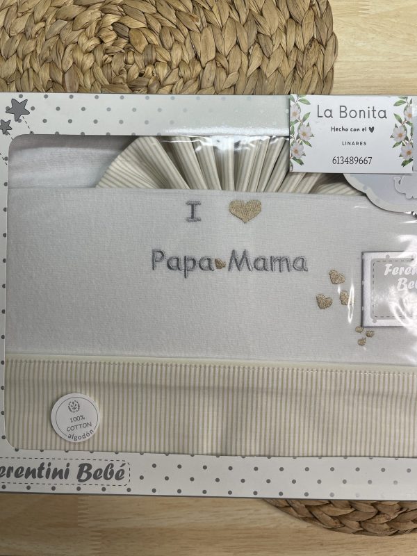 FRANELA MINICUNA - Papá y Mamá Beige