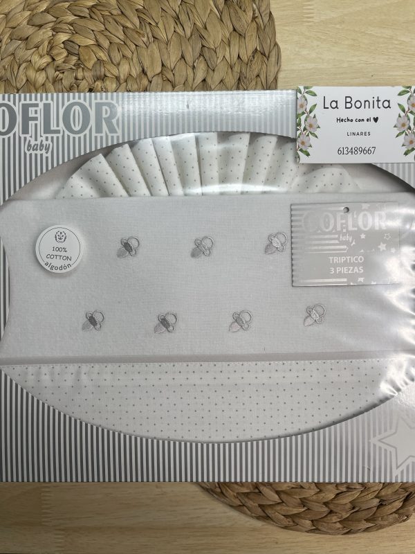 FRANELA MINICUNA - Chupetes Gris