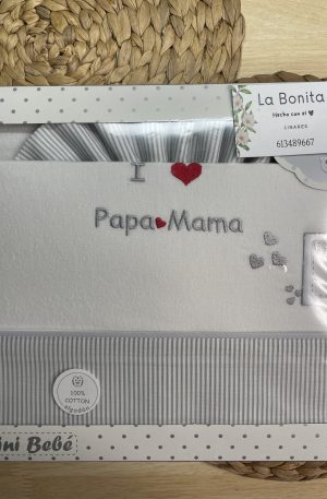 FRANELA MINICUNA - Papá y Mamá Gris