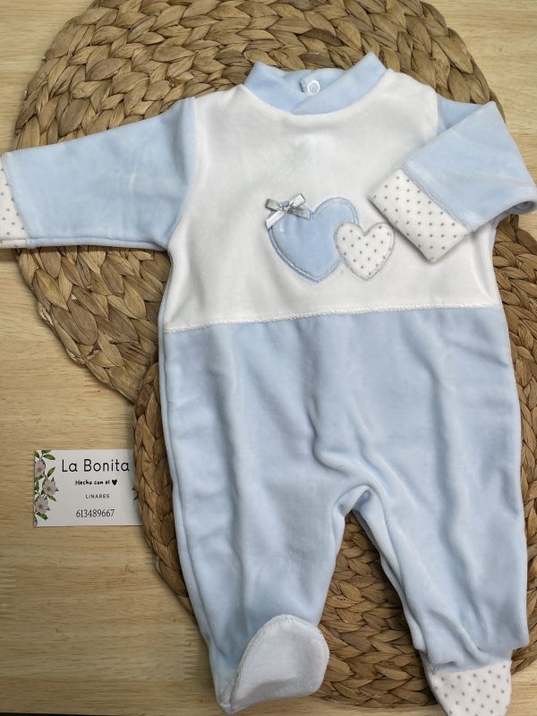 Pijama Corazón Azul - Talla 0
