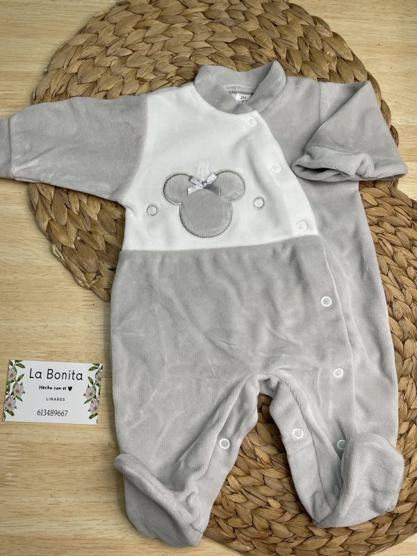 Pijama Ratón Gris - Talla 1-2