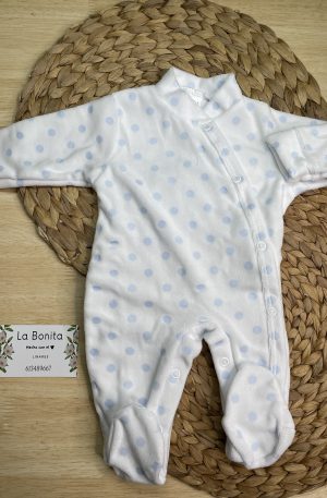 Pijama Lunares Azul - Talla 0-3-6