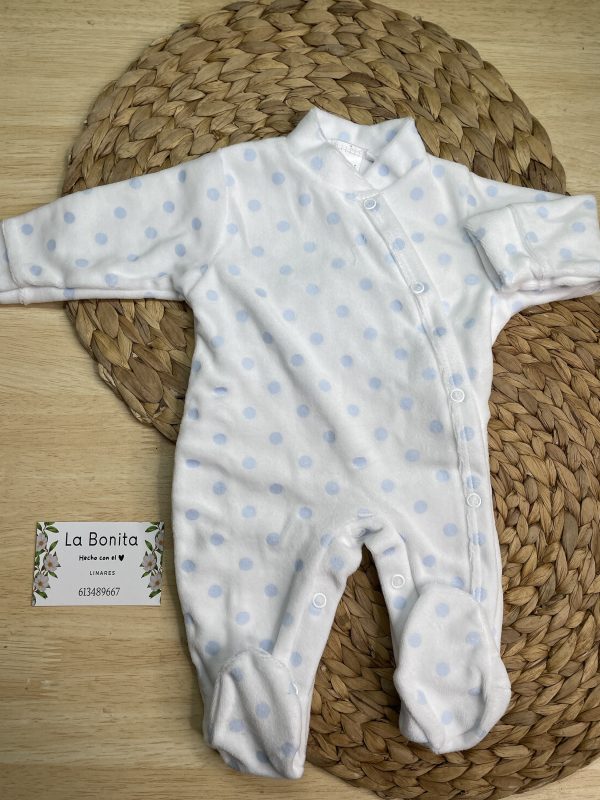 Pijama Lunares Azul - Talla 0-3-6