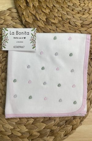 Muselina Corazones Rosa
