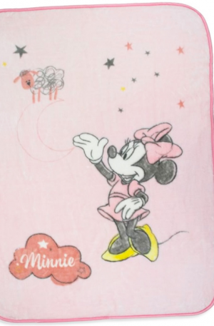 Manta Cuna Minnie Rosa