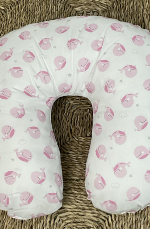 Cojín lactancia - Ballenas Rosa