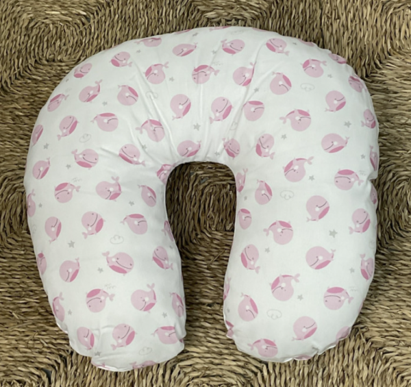 Cojín lactancia - Ballenas Rosa