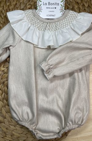 Pelele con Volante - Beige