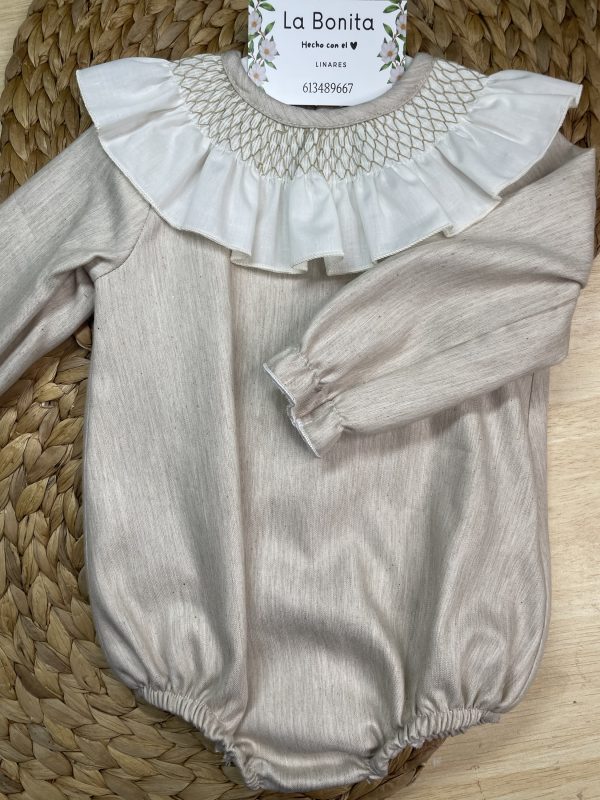 Pelele con Volante - Beige