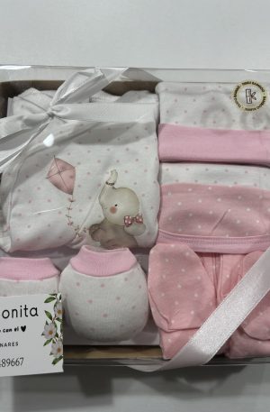 5 piezas - Elefante Rosa
