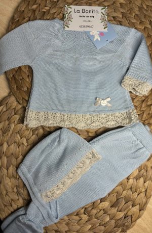 Hilo Bordado Azul Bebé - Talla 0/1