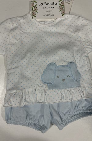 Algodón Perrito Azul - Talla 0/1