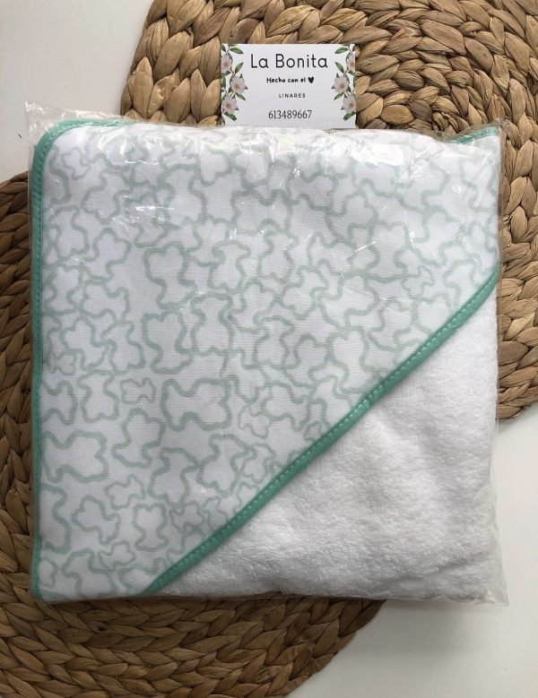 Capa de Baño Osito Verde Agua