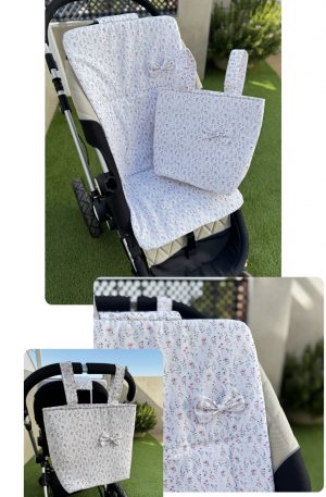 Conjunto Flores Colchoneta + Bolso