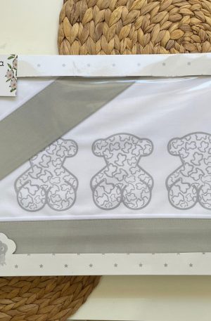 Sábana Cuna Verano Osito Gris