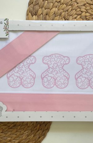 Sábana Cuna Verano Osito Rosa