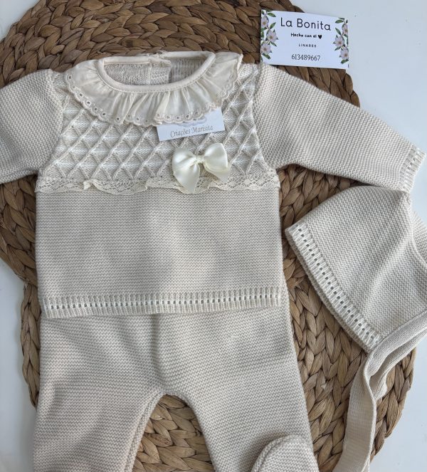 Conjunto Modelo Aura Beige - talla 0/3