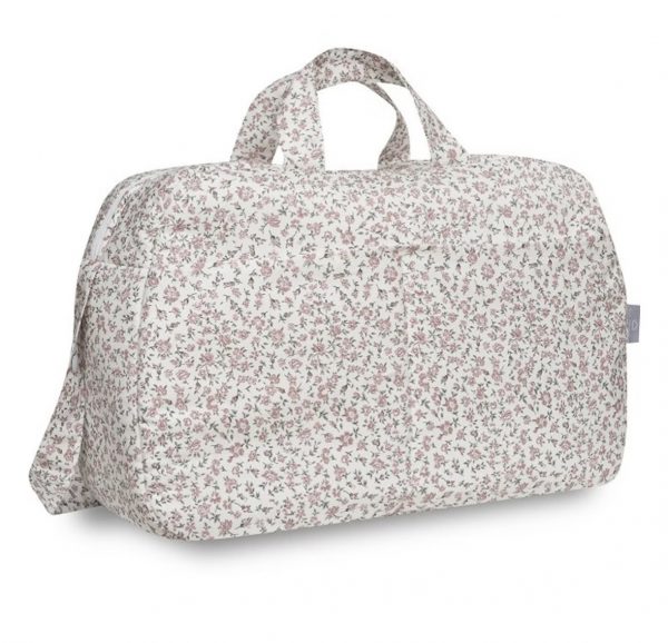 Bolso Maternal Flores Rosa