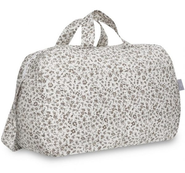 Bolso Maternal Flores Gris